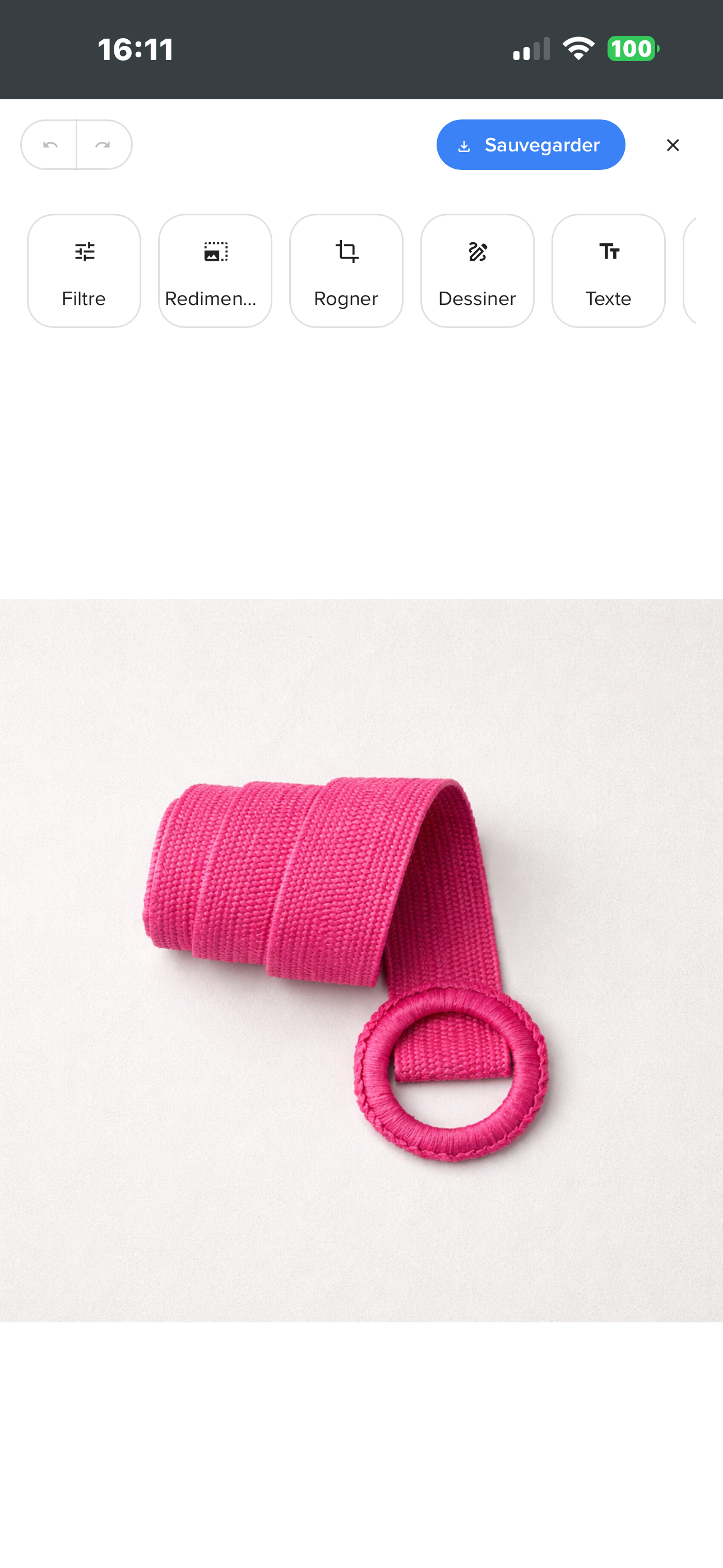 Grace & Mila Ceinture MANA rose en raphia neuve