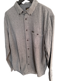 Chemise Lee Homme Neuve Motifs Chevrons Gris Taille M