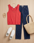 Grace & Mila top rouge orange- bon état - taille S
