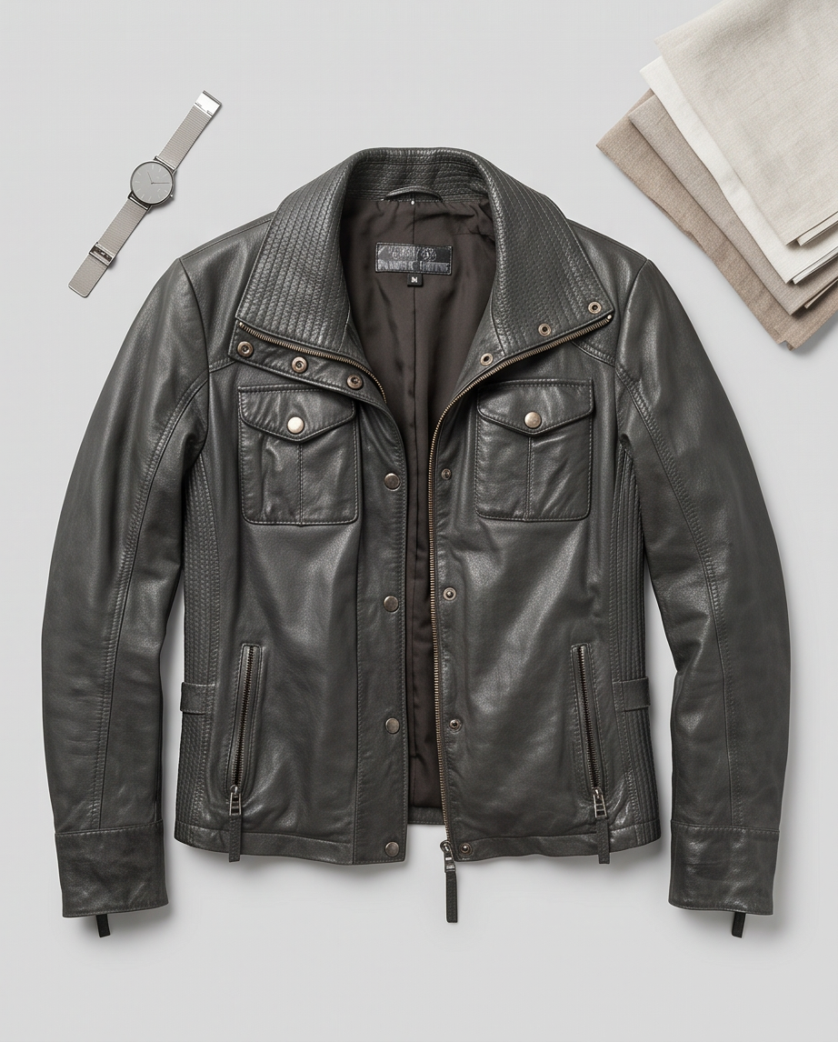 Veste cuir femme — bon état — taille M