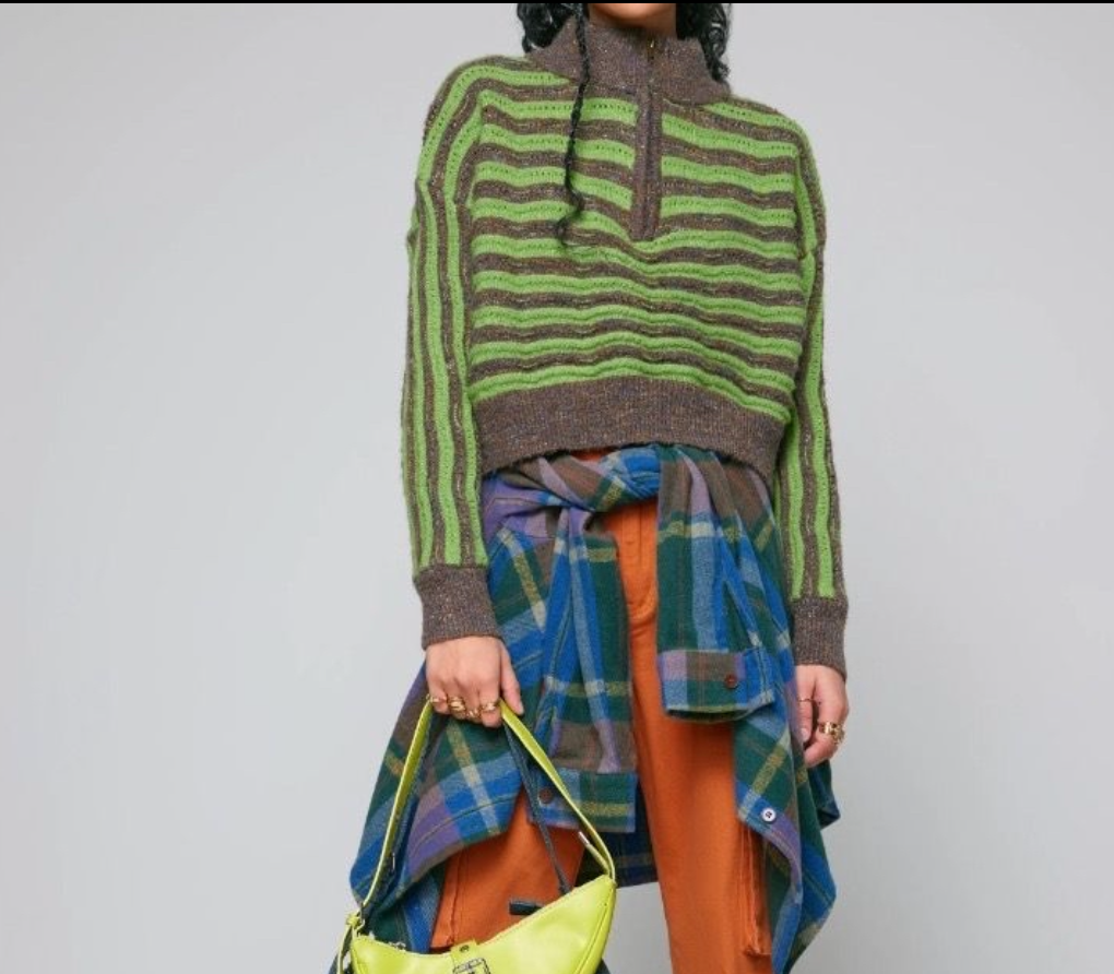 PULL EN MAILLE À RAYURES - NEUF - M