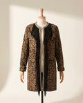 Veste BOLONDE No.8 — Motif Léopard & Franges — Boho Chic — Taille 42
