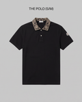 Polo MONCLER Homme Noir – Col Paisley – Taille S/M – Très bon état