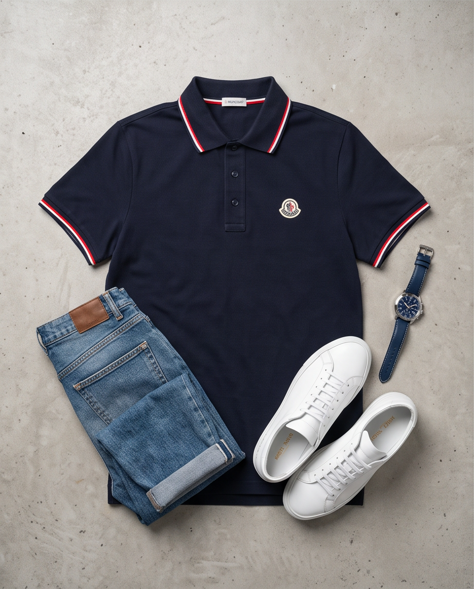 ✨ MONCLER – Polo Homme – Taille S — très bon état