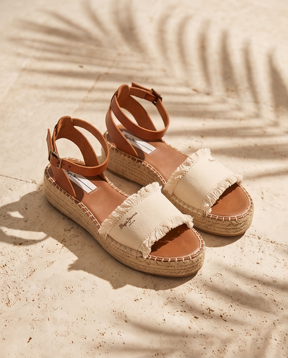 Pepe Jeans sandales compensées taille 38 comme neuves