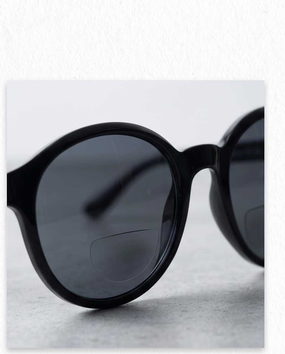 Lunettes de soleil avec double foyer correcteur pour la lecture noires  —  neuves