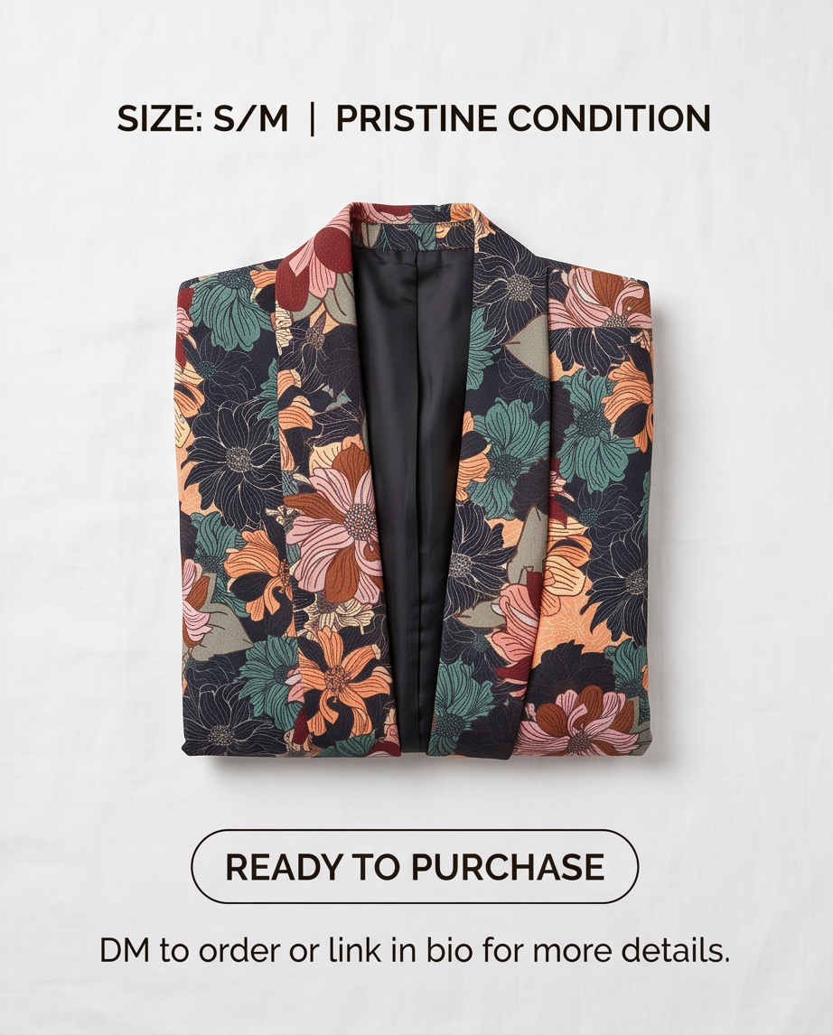Blazer fleuri - très bon état - taille S/M