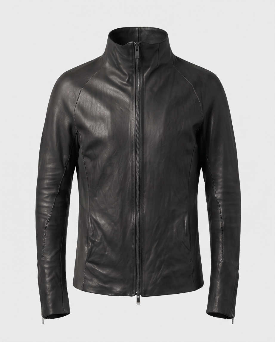 Veste en Cuir Créateur Japonais — Unisexe — Comme Neuve — Taille S/M