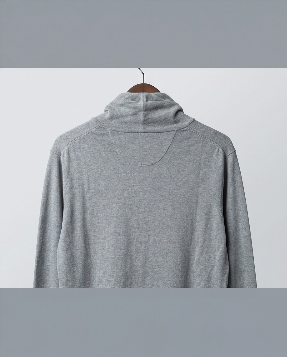 Pull EDC by Esprit Homme Coton Gris Col Montant — Neuf — Taille L