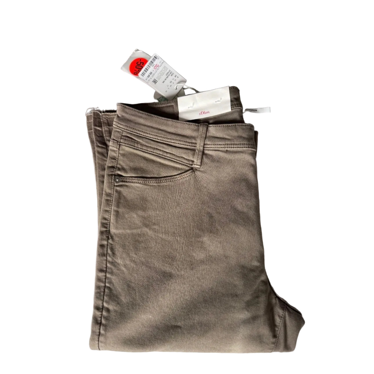S.Oliver Pantalon d'été court kaki taille 44 neuf