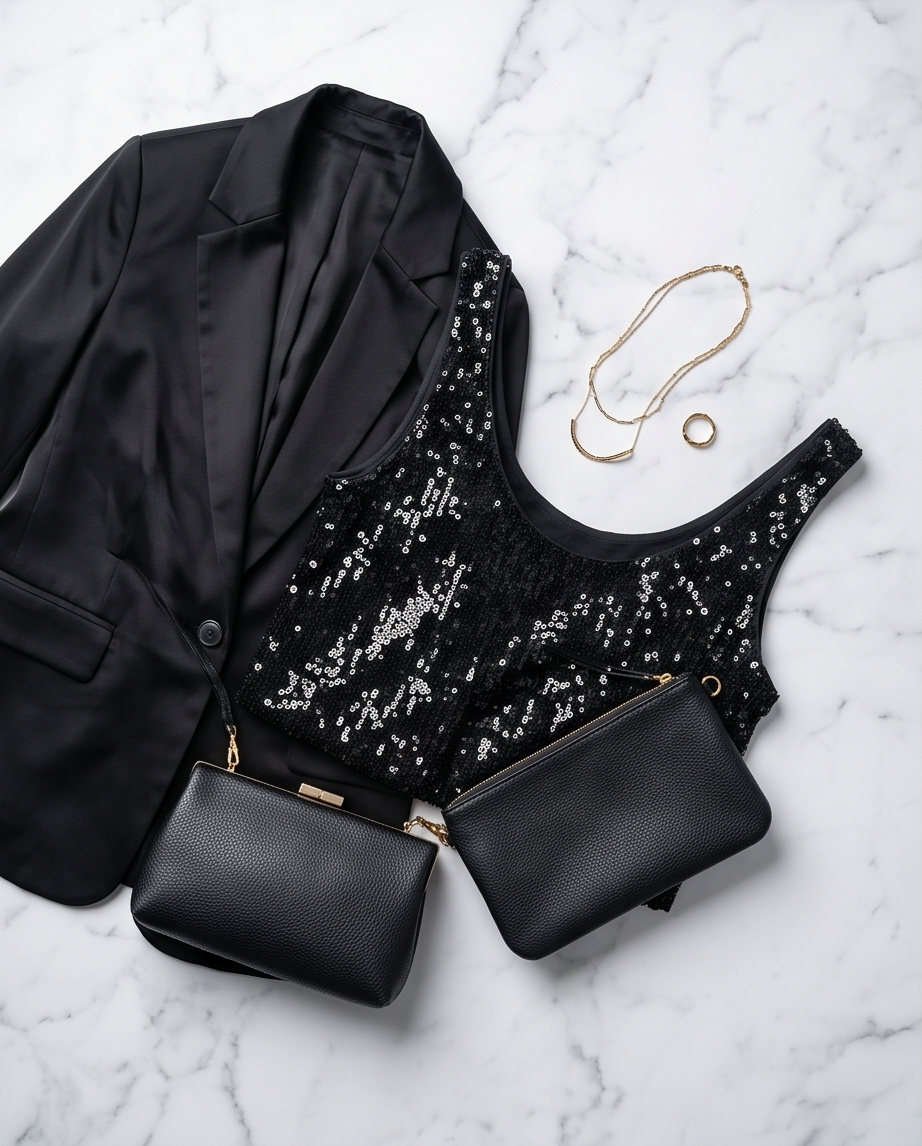 Grace & Mila Top à Paillettes Noir - neuf - M / XS