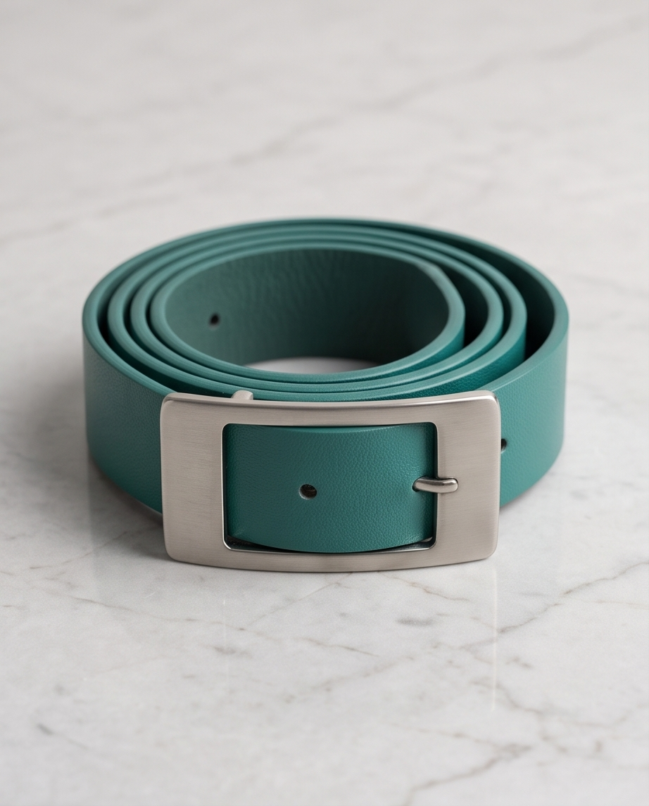 Ceinture en cuir turquoise - neuve