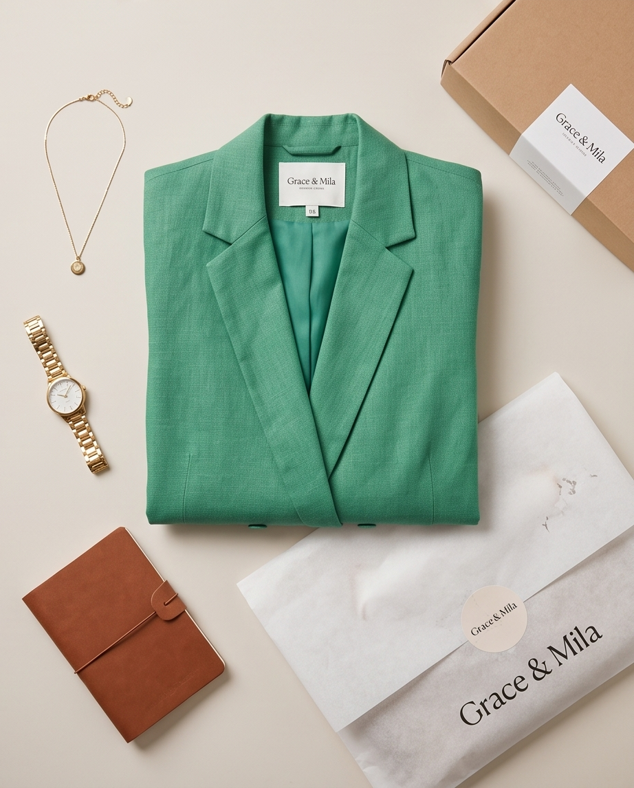 Blazer vert lin Grace & Mila - neuf -  taille S & XS