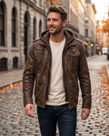 Veste homme cuir — neuve — taille M