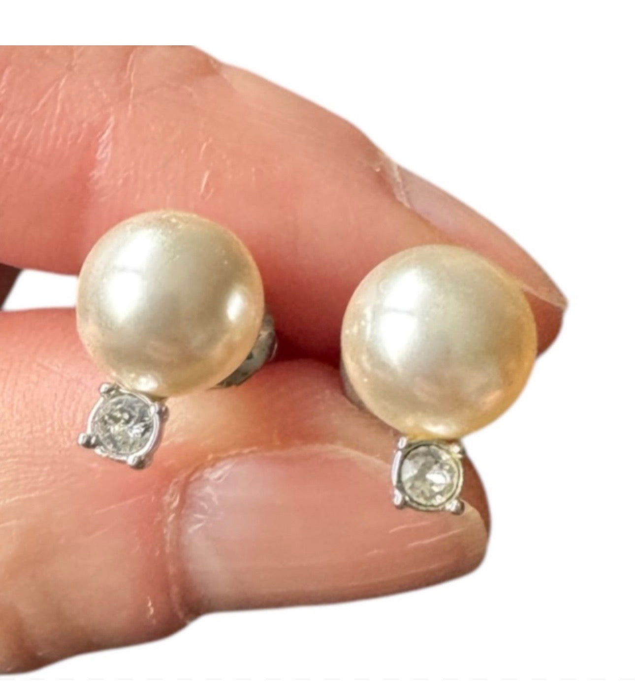 Boucles d’oreilles à perles synthétiques