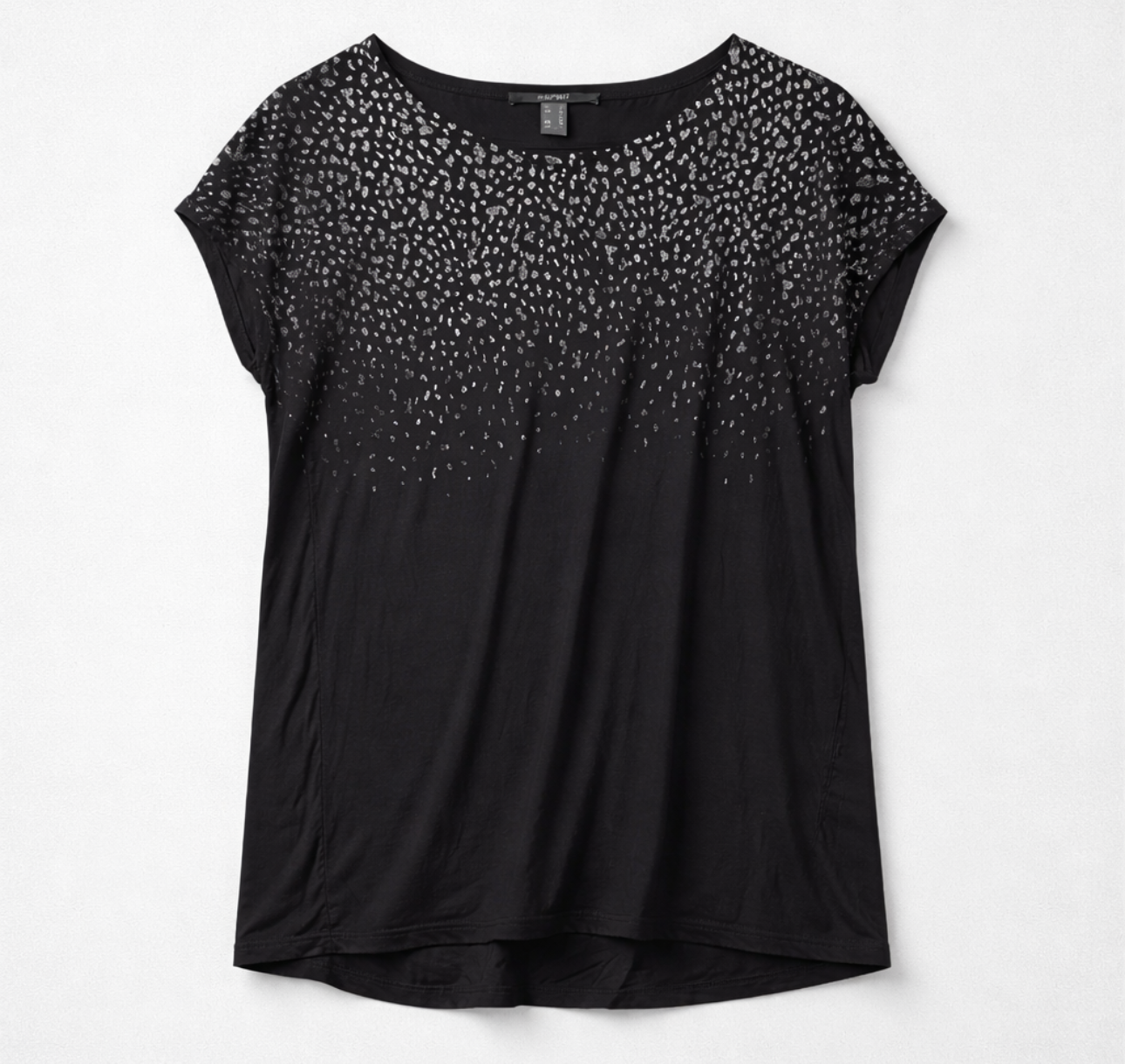 T-shirt noir Esprit, détails argentés - très bon état - M