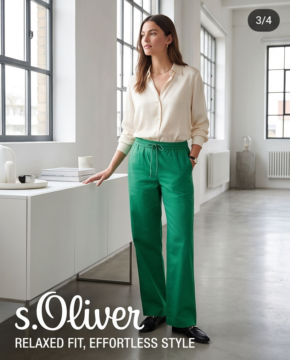 Pantalon S.Oliver vert — Neuf — Taille 34