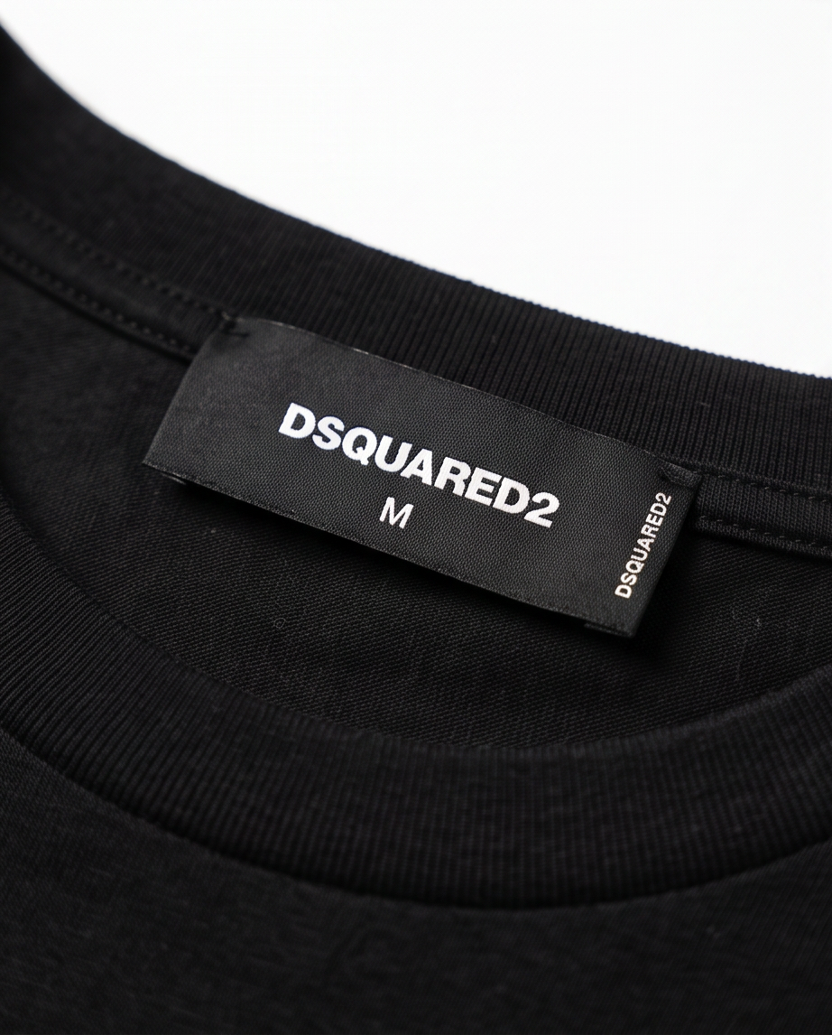 DSQUARED2 – T-shirt ICON Noir – Taille M – Made in Italy