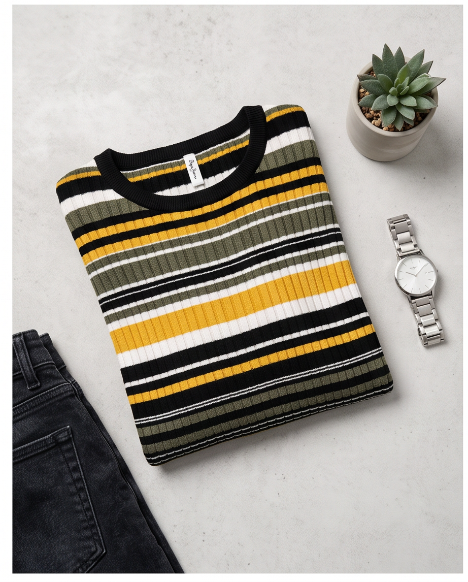 Pepe Jeans pull rayé- très bon état - taille L