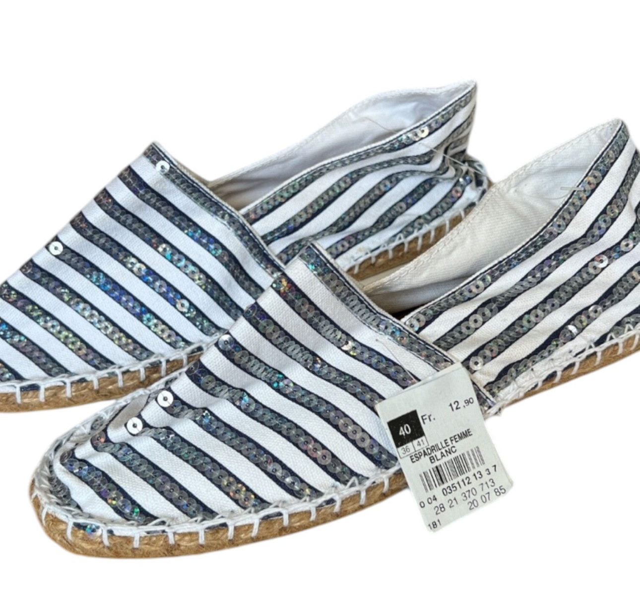 Espadrilles femme blanc taille 40 neuves