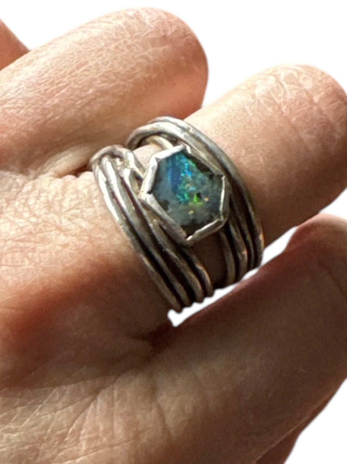 Bague argent opale magnifique