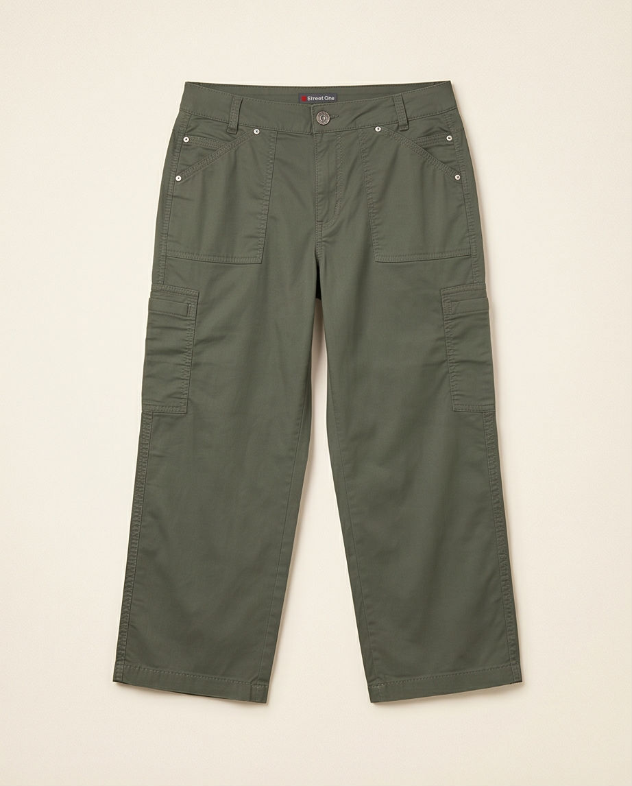 Pantalon Street One vert 7/8 — Neuf — Taille 36