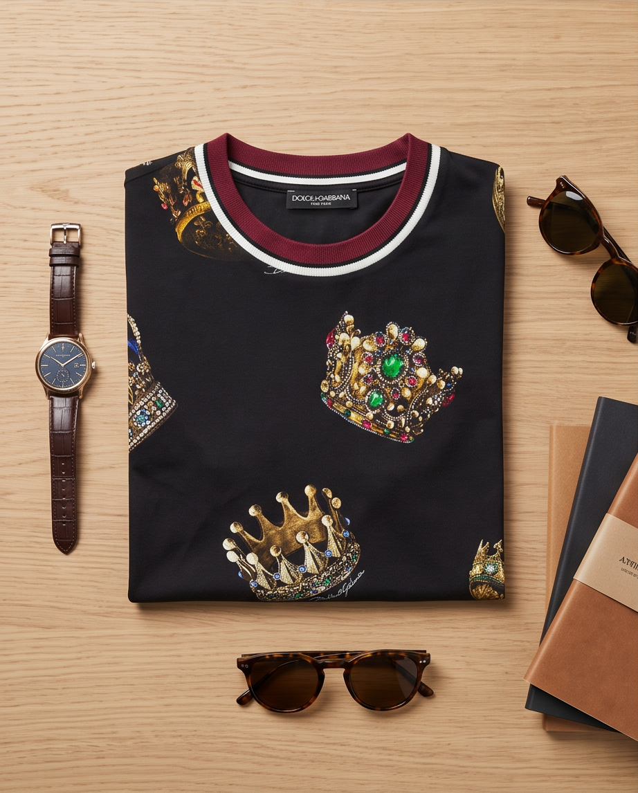 DOLCE & GABBANA – T-shirt Crown / Couronnes – Taille 46 – Très bon état