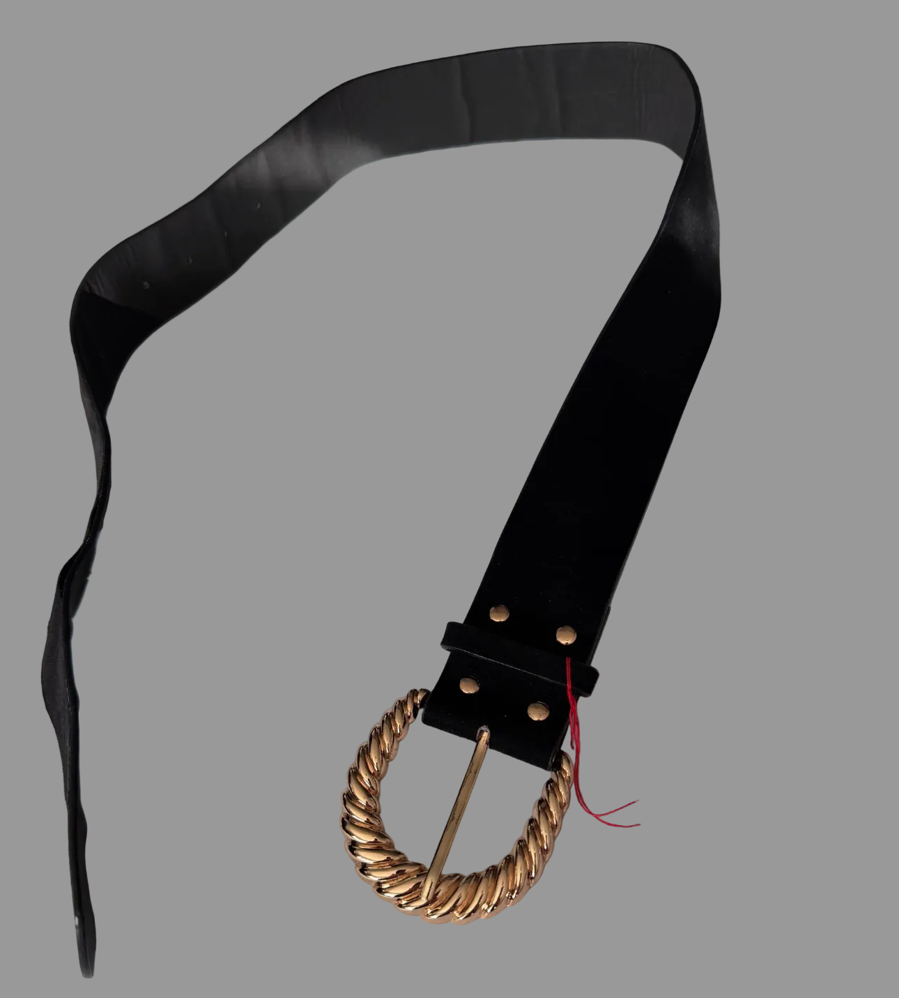Grace & Mila Ceinture noire avec boucle dorée neuve