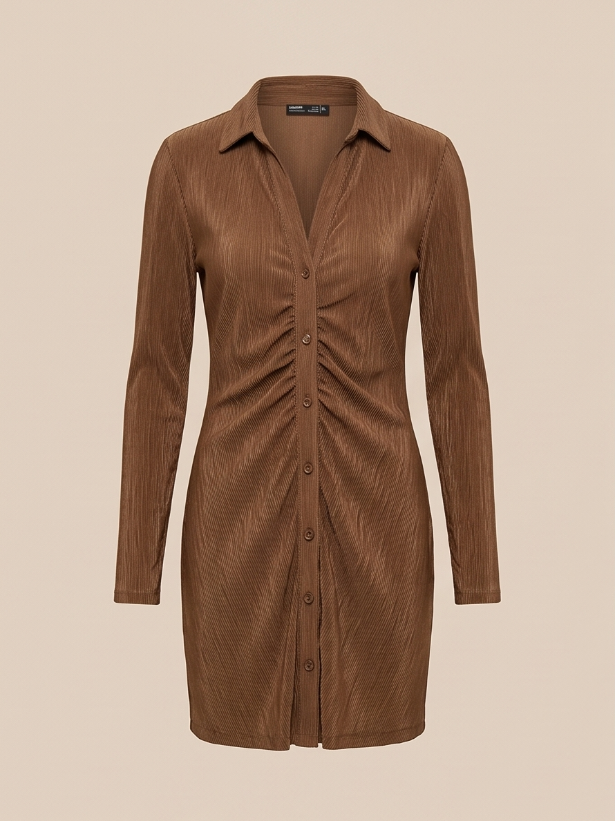 PULL&BEAR Robe brune - neuve - taille L