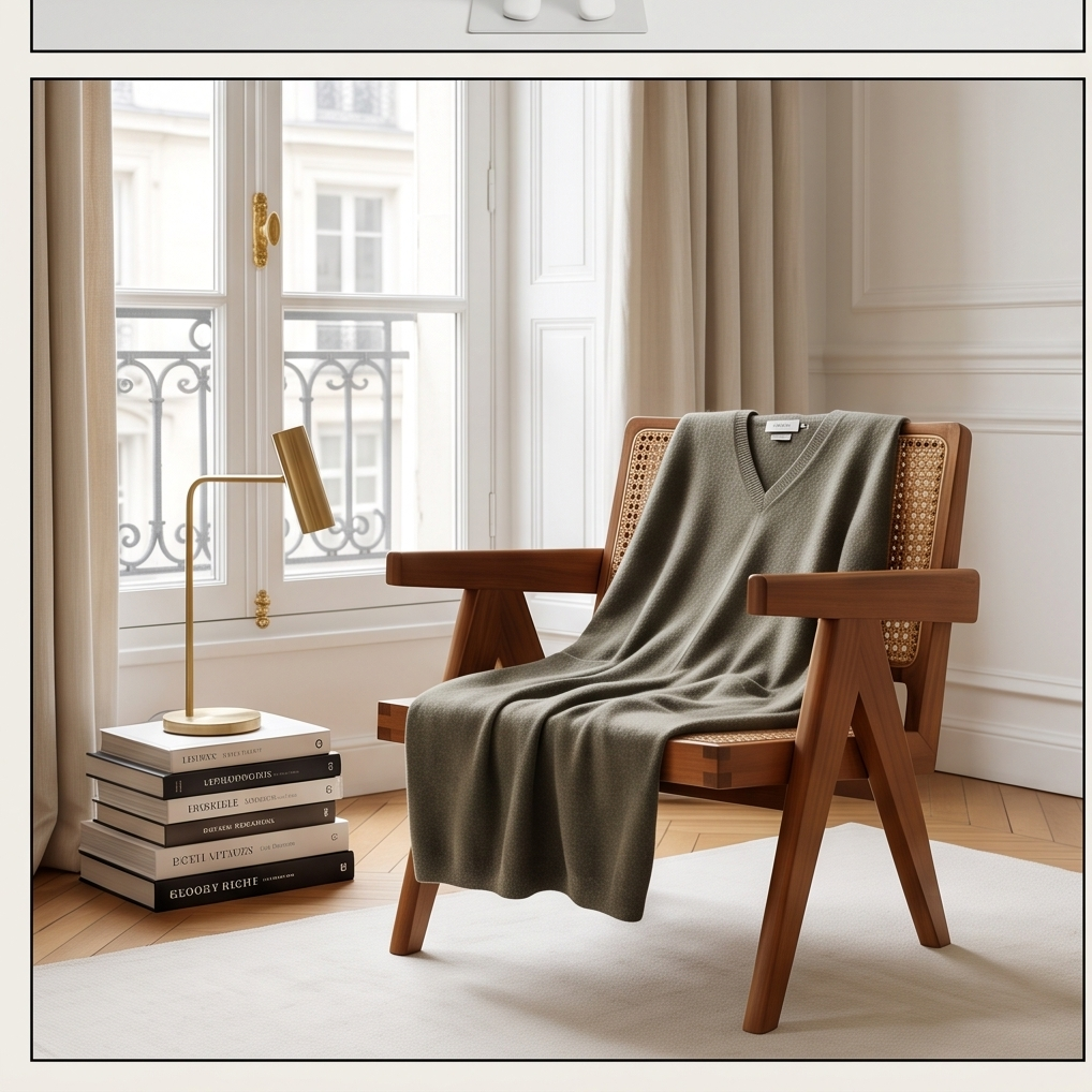 Robe Pull Cachemire NOTSHY — Kaki — Très Bon État — Taille M