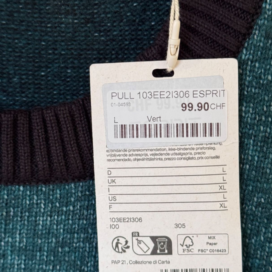 Pull Esprit homme - neuf - XL / L