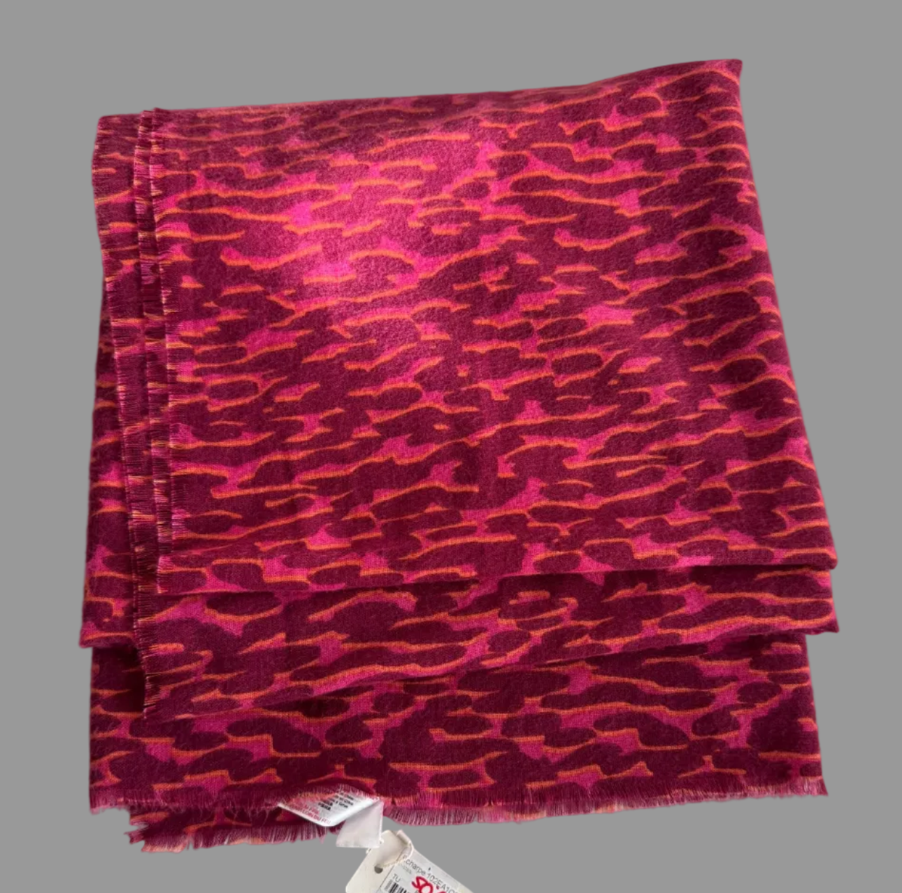 Esprit Echarpe douce motif animalier bordeaux neuve