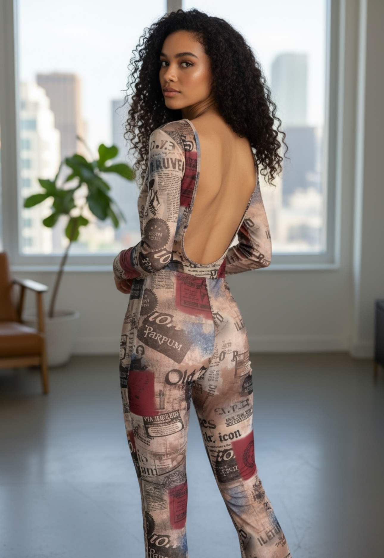 Jaded London SCOOP BACK FLARED LEG - Combinaison - neuve - 38