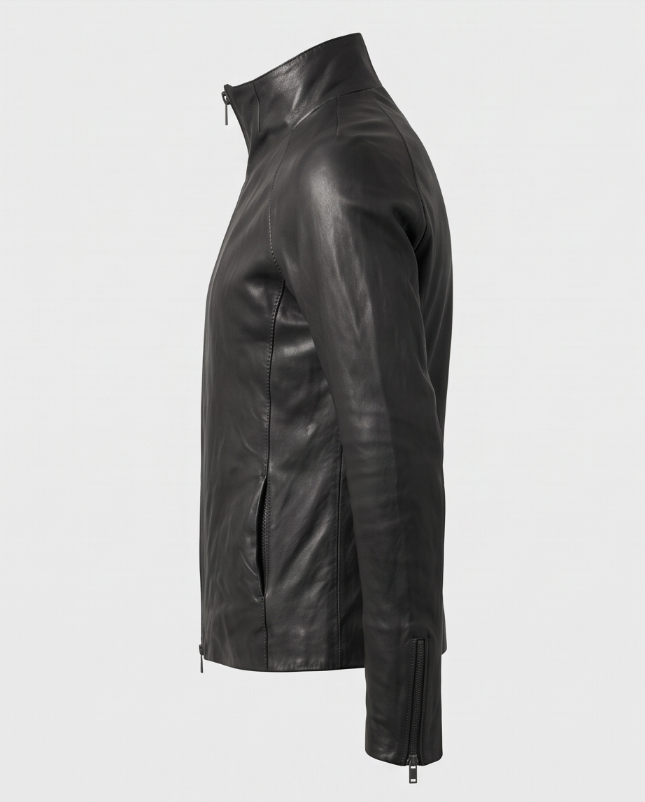 Veste en Cuir Créateur Japonais — Unisexe — Comme Neuve — Taille S/M