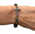 Bracelet Croix et Pierres Naturelles neuf