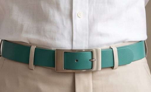 Ceinture en cuir turquoise - neuve