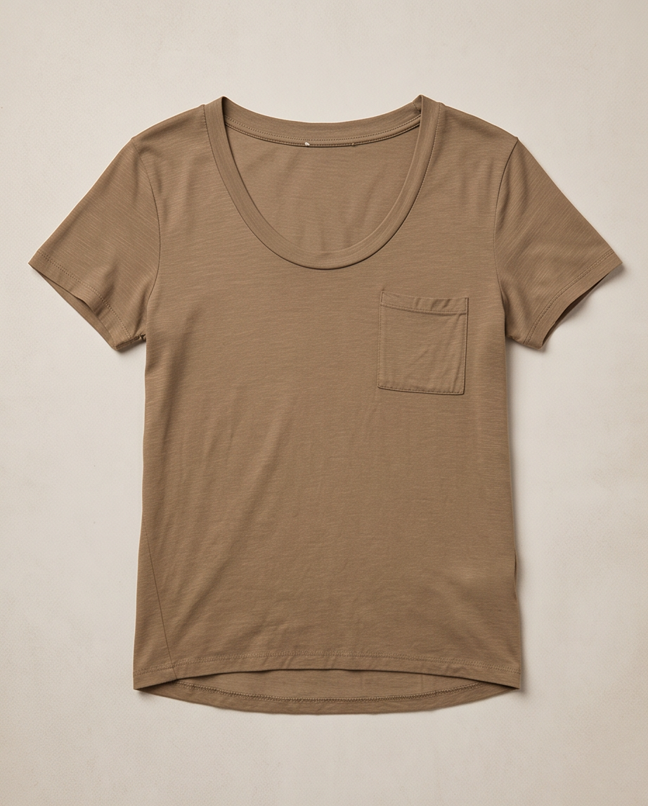 T-shirt beige vert — très bon état — taille S/M
