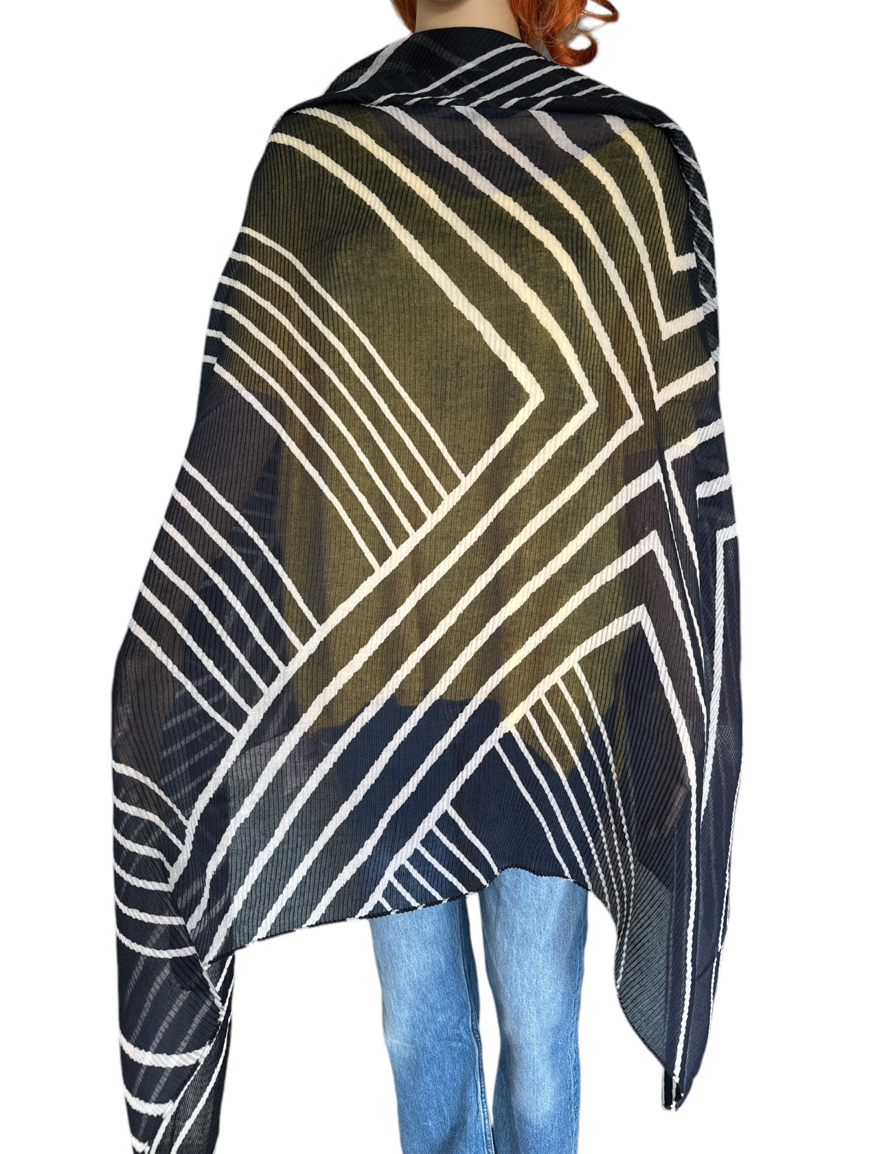 S.Oliver foulard bleu et blanc neuf