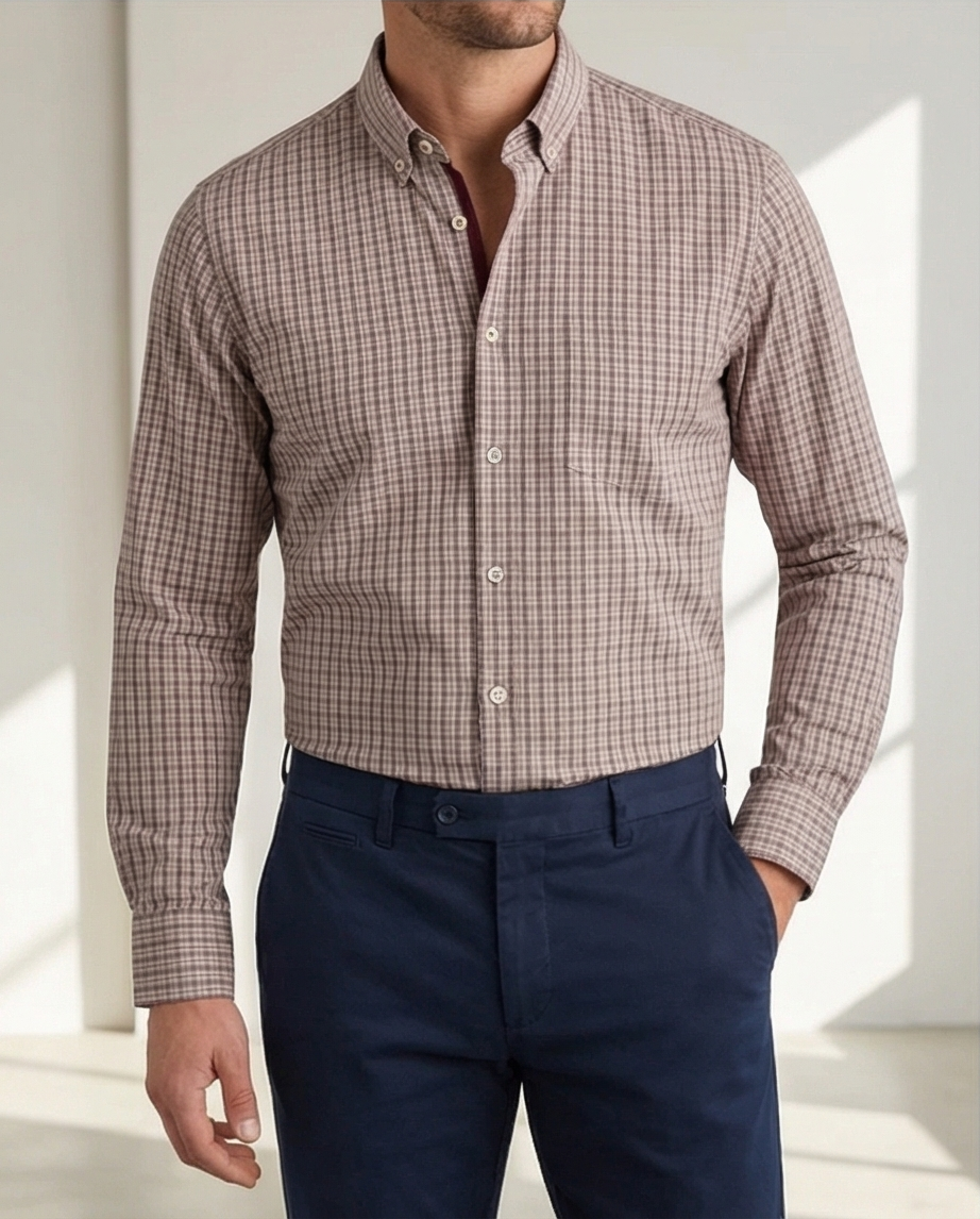 Colours & Sons Chemise homme Merlot Check taille M neuve