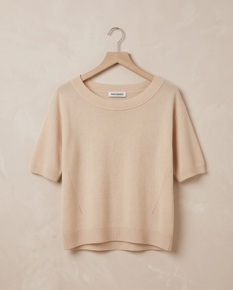 Pull Max&Moi beige élégant, 100% cachemire taille XS