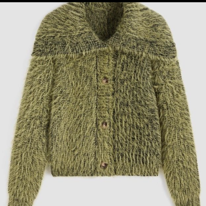 CARDIGAN À COL DOUX ET BOUTON - NEUF - M