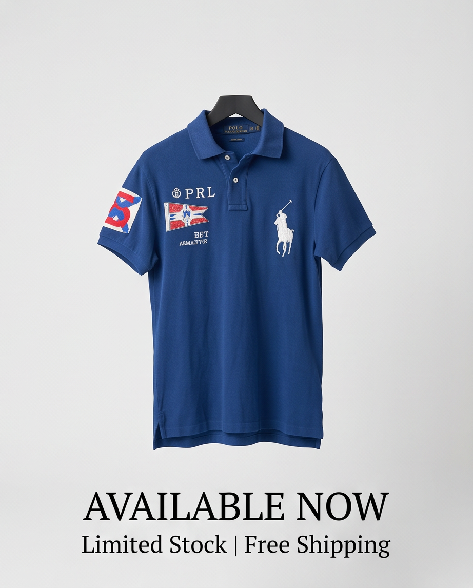 Polo Ralph Lauren Homme – Slim Fit – Bleu – Taille S