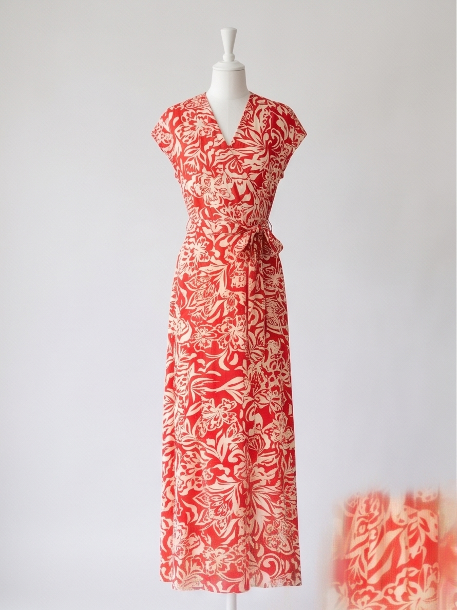 Artlove robe longue rouge - neuve - taille 34
