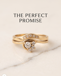 Ensemble de mariage australien en or jaune et neuf diamants – Taille 58
