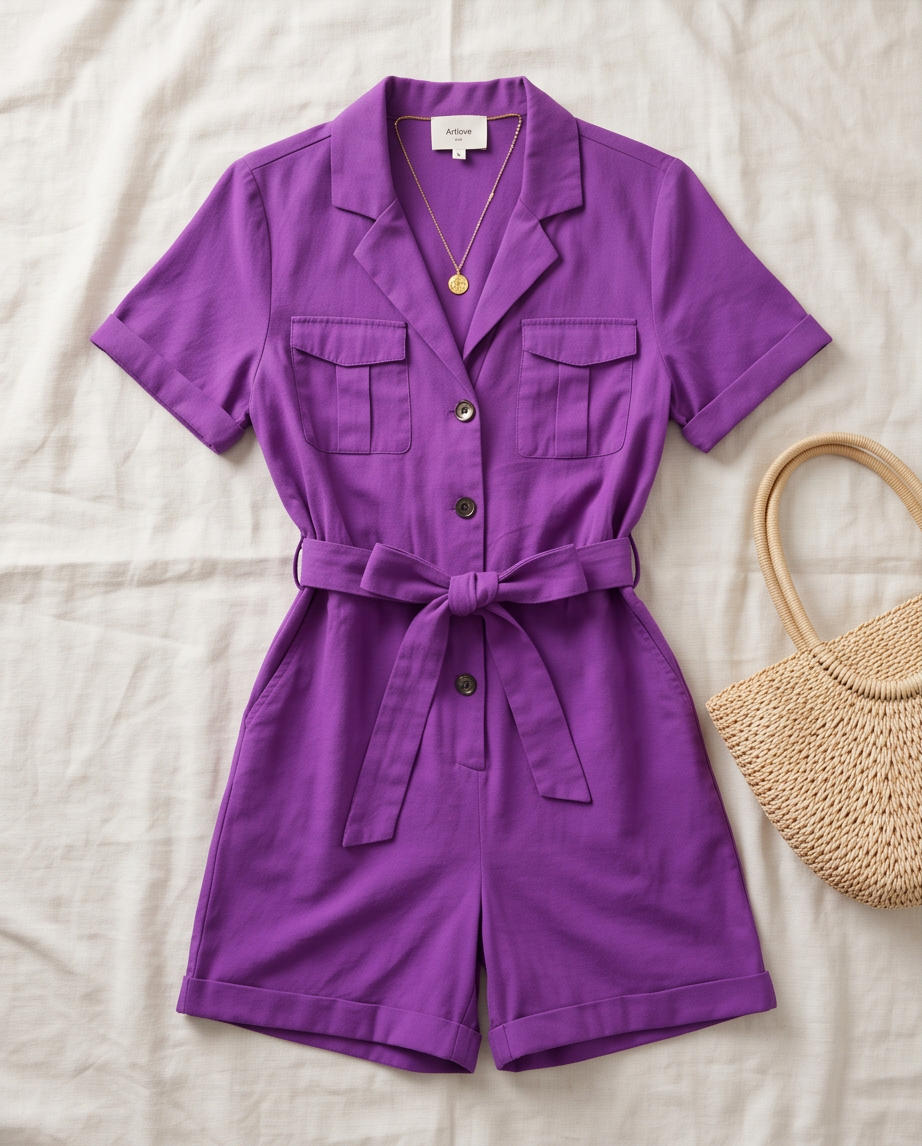 Artlove Combinaison short violette - très bon état - taille 40