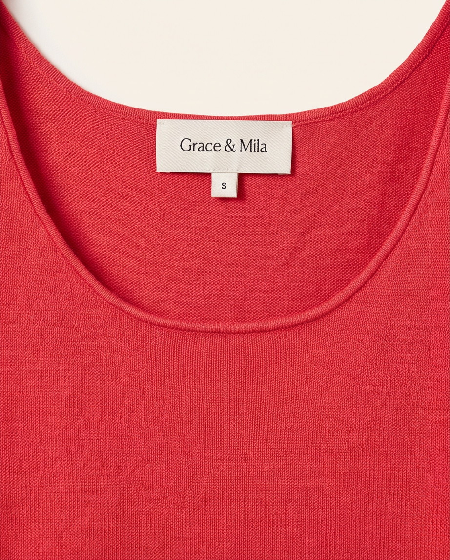 Grace & Mila top rouge orange- bon état - taille S