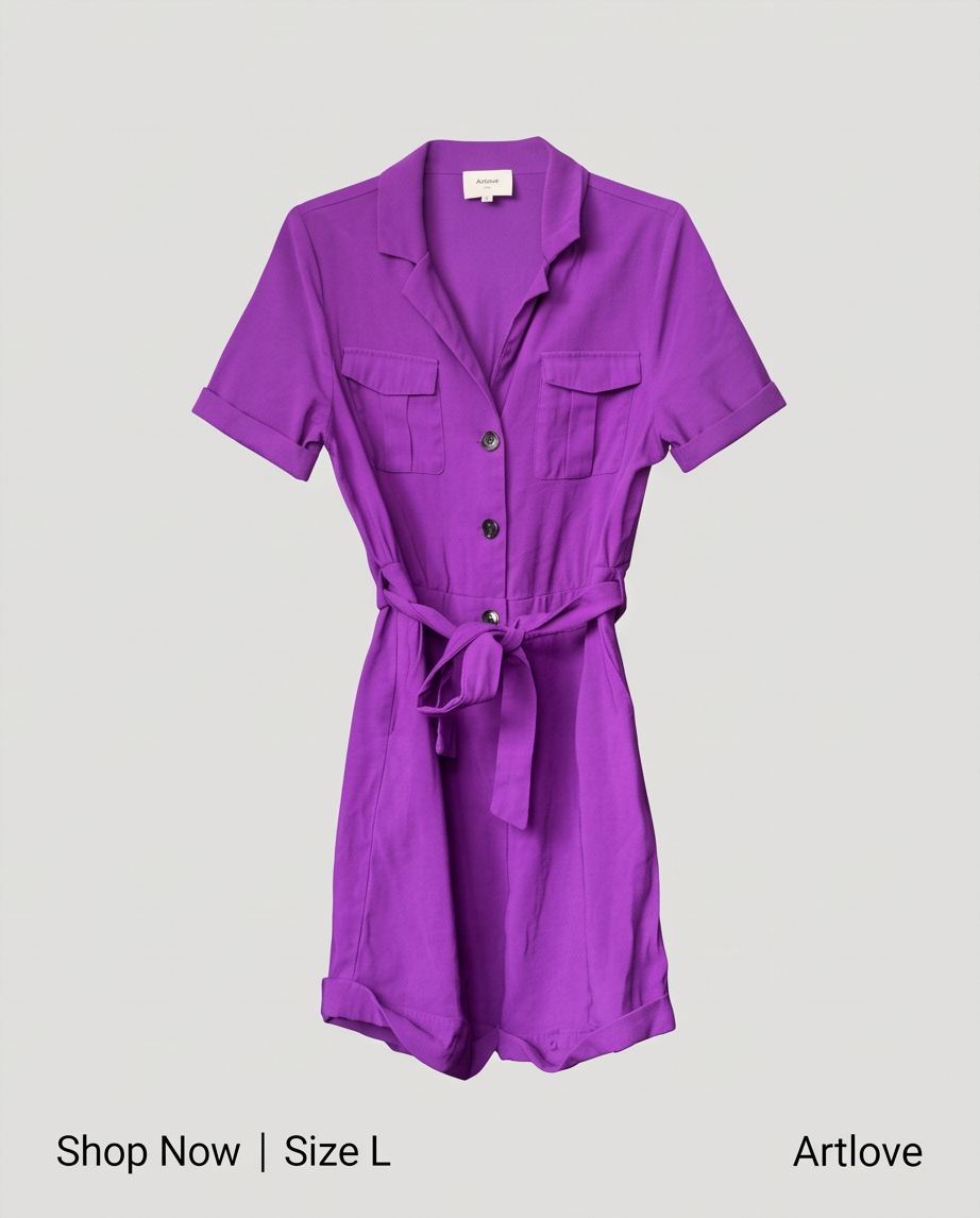 Artlove Combinaison short violette - très bon état - taille 40