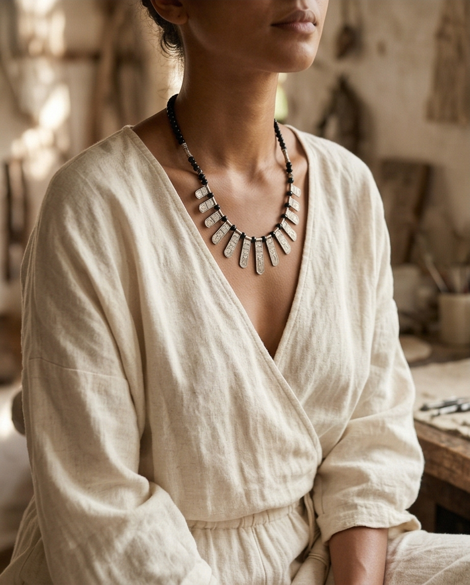 Collier éthique en argent neuf