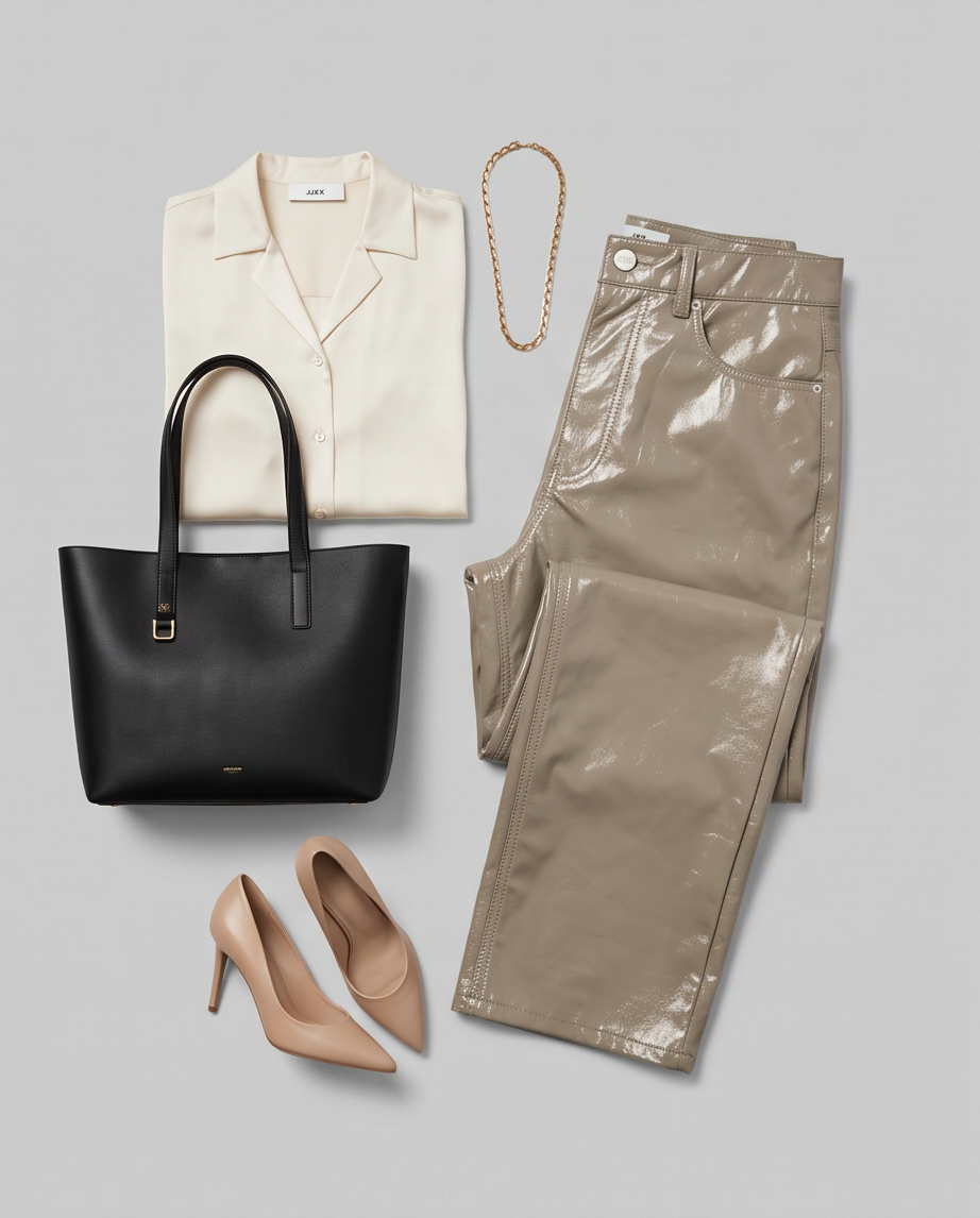 JJXX Pantalon Kenya Straight Beige — Neuf — Taille M