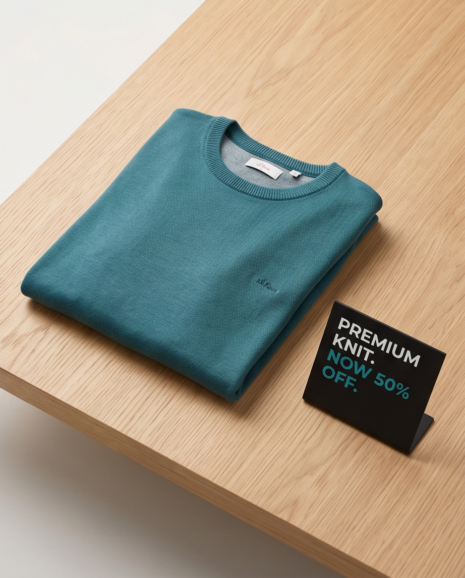 Pull S.Oliver Homme Coton Vert — Neuf — Taille XXL